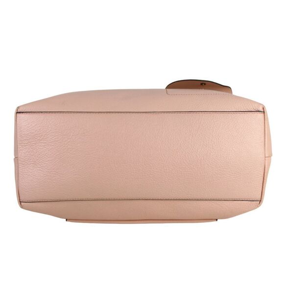 ROOMY J.CREW POWDER PINK GENUINE LEATHER SHOULDER BAG HANDBAG TOTE HOBO PURSE - Picture 5 of 14